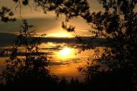 Landscape Photo of The Sun Setting in a Red and Golden Glow in Rekipelto, V�yri